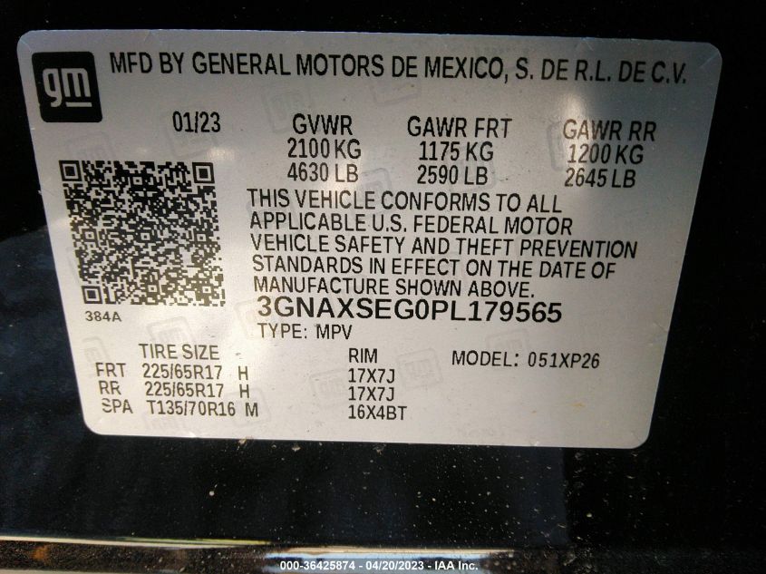 2023 CHEVROLET EQUINOX LS - 3GNAXSEG0PL179565