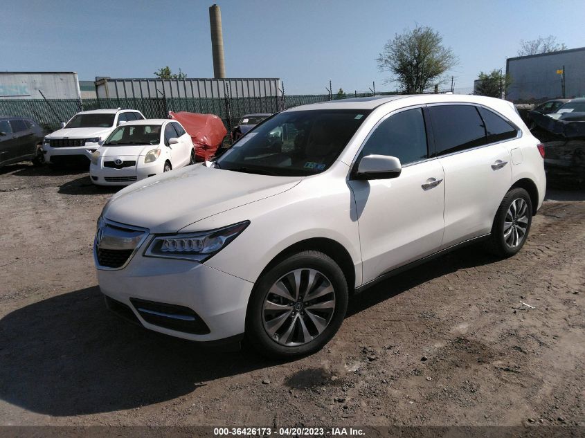 2016 ACURA MDX W/TECH/ENTERTAINMENT/W - 5FRYD4H65GB039068