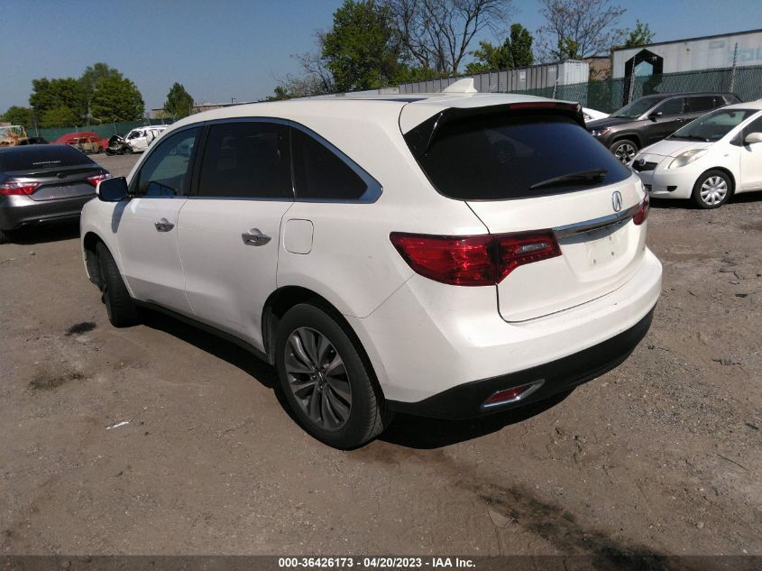 2016 ACURA MDX W/TECH/ENTERTAINMENT/W - 5FRYD4H65GB039068