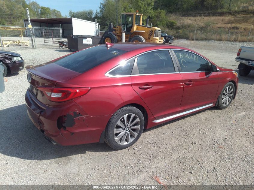 2015 HYUNDAI SONATA 2.4L SPORT - 5NPE34AFXFH141872