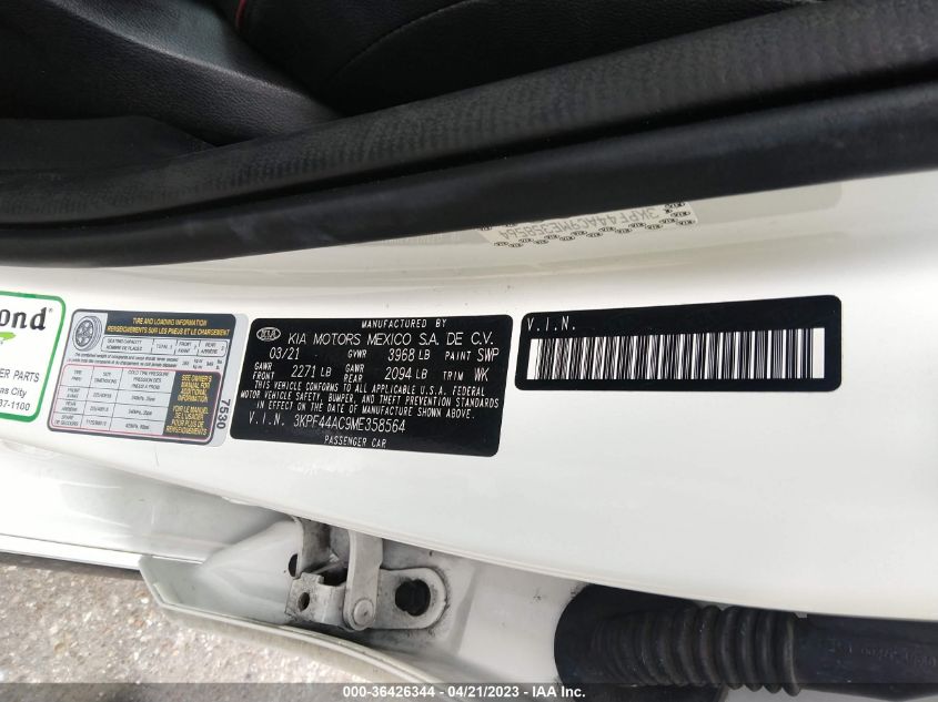 2021 KIA FORTE GT - 3KPF44AC9ME358564