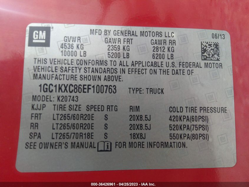 2014 CHEVROLET SILVERADO 2500HD LT - 1GC1KXC86EF100763