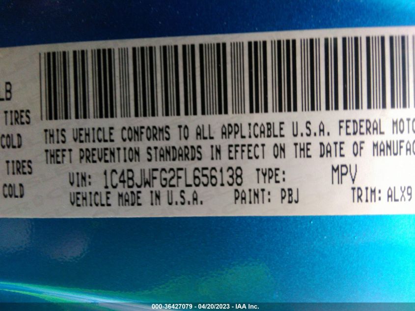 2015 JEEP WRANGLER UNLIMITED RUBICON - 1C4BJWFG2FL656138