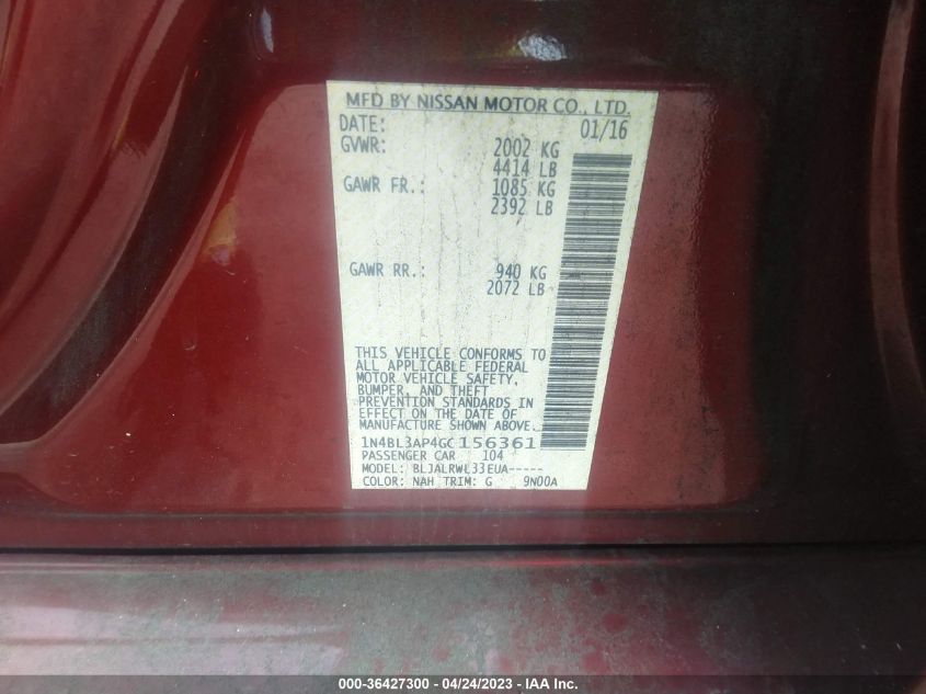 2016 NISSAN ALTIMA 3.5 - 1N4BL3AP4GC156361