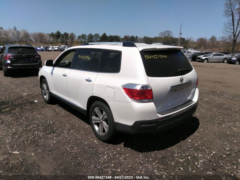 2013 TOYOTA HIGHLANDER LIMITED - 5TDDK3EH8DS179578