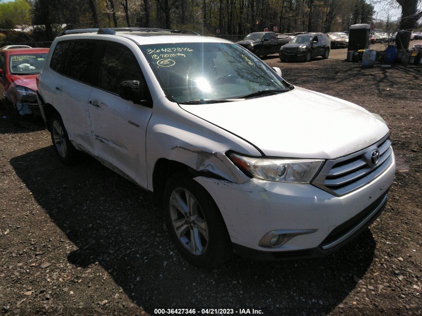 2013 TOYOTA HIGHLANDER LIMITED - 5TDDK3EH8DS179578