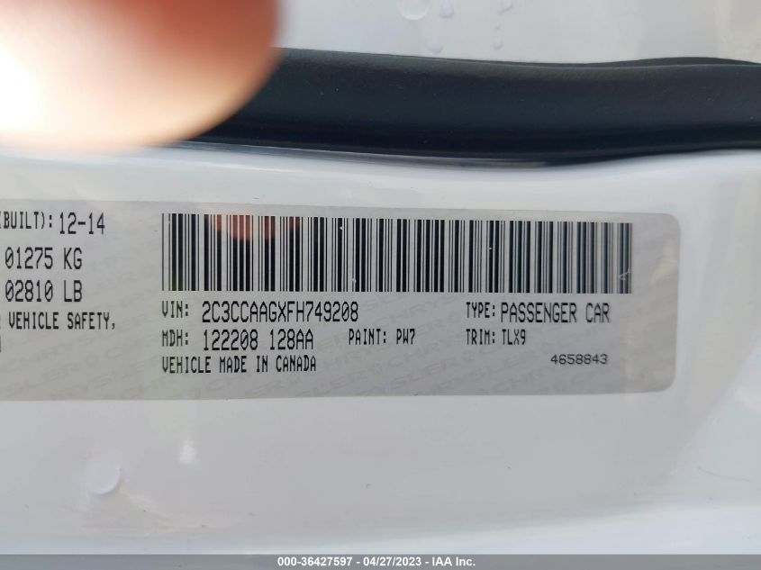 2015 CHRYSLER 300 LIMITED - 2C3CCAAGXFH749208