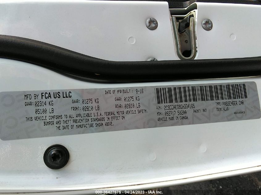2016 CHRYSLER 300 300C - 2C3CCAEG9GH334165