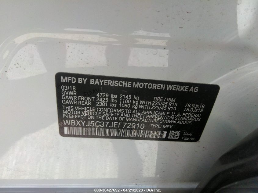 2018 BMW X2 XDRIVE28I - WBXYJ5C37JEF72910