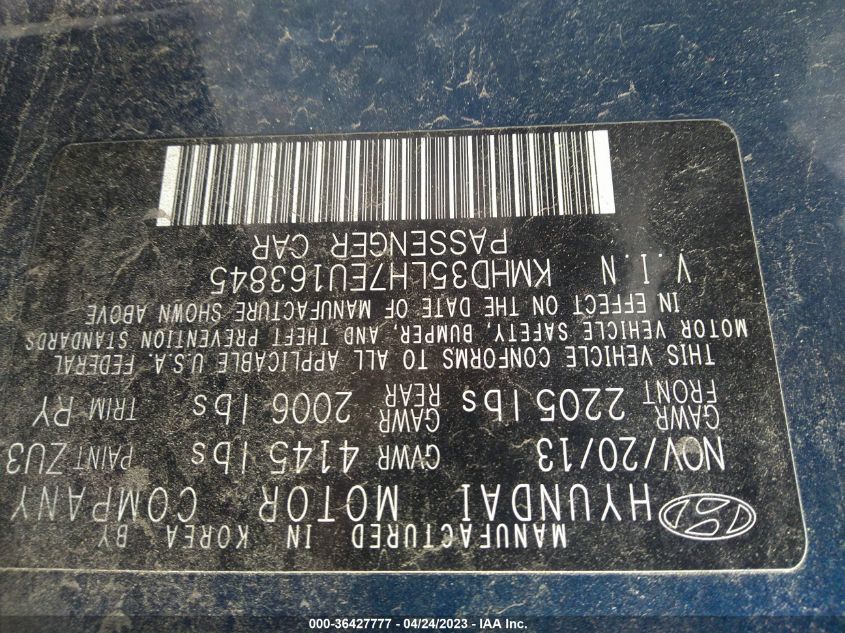 2014 HYUNDAI ELANTRA GT - KMHD35LH7EU163845