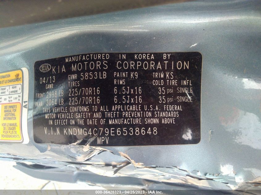 2014 KIA SEDONA LX - KNDMG4C79E6538648