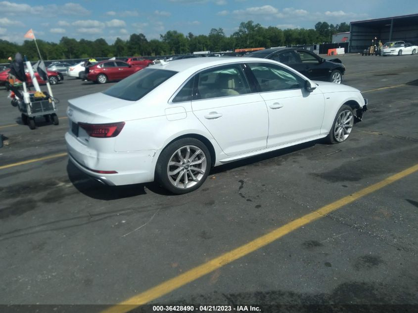 2019 AUDI A4 PREMIUM - WAUDNAF49KN014310