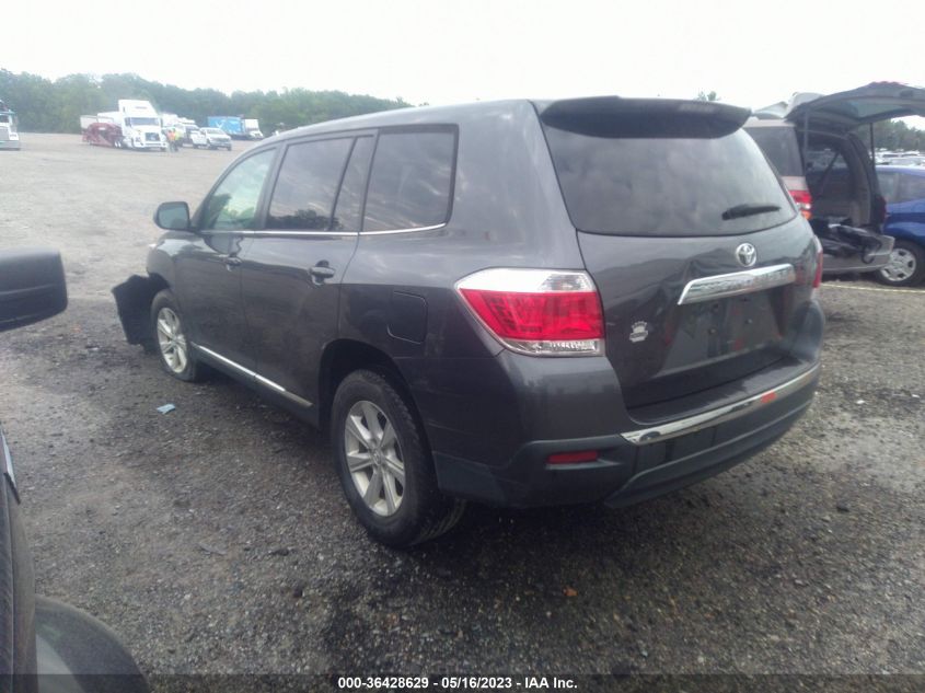 2013 TOYOTA HIGHLANDER - 5TDZA3EH9DS039483