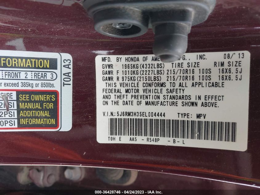 2014 HONDA CR-V LX - 5J6RM3H35EL004444