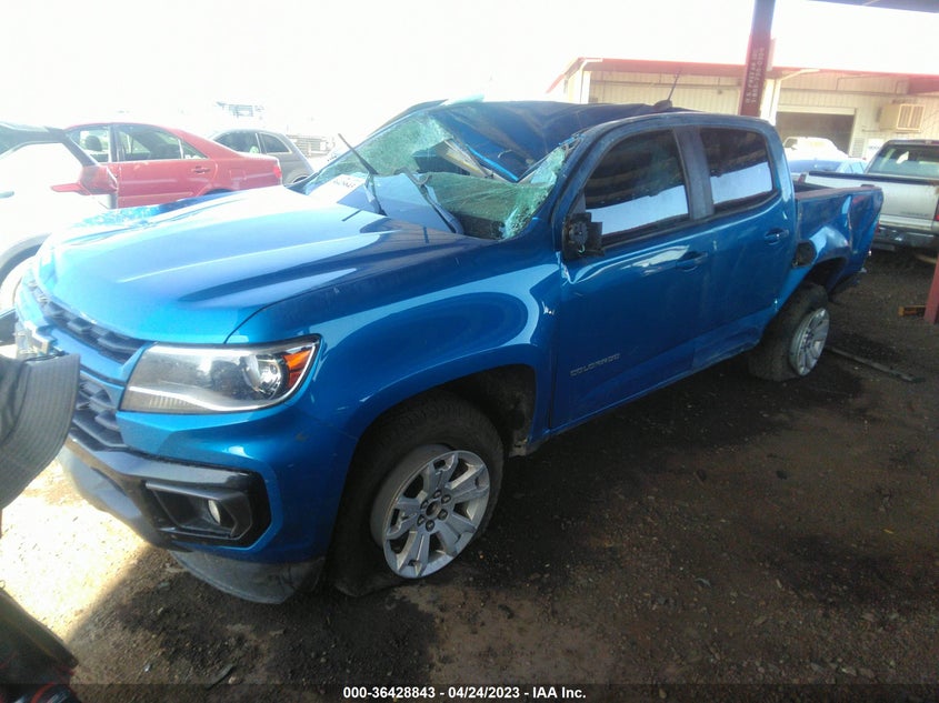 VIN 1GCGSCENXM1207252 2021 CHEVROLET COLORADO 2WD LT