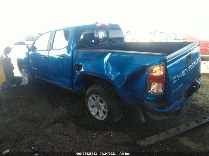 VIN 1GCGSCENXM1207252 2021 CHEVROLET COLORADO 2WD LT