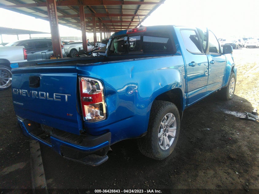 VIN 1GCGSCENXM1207252 2021 CHEVROLET COLORADO 2WD LT