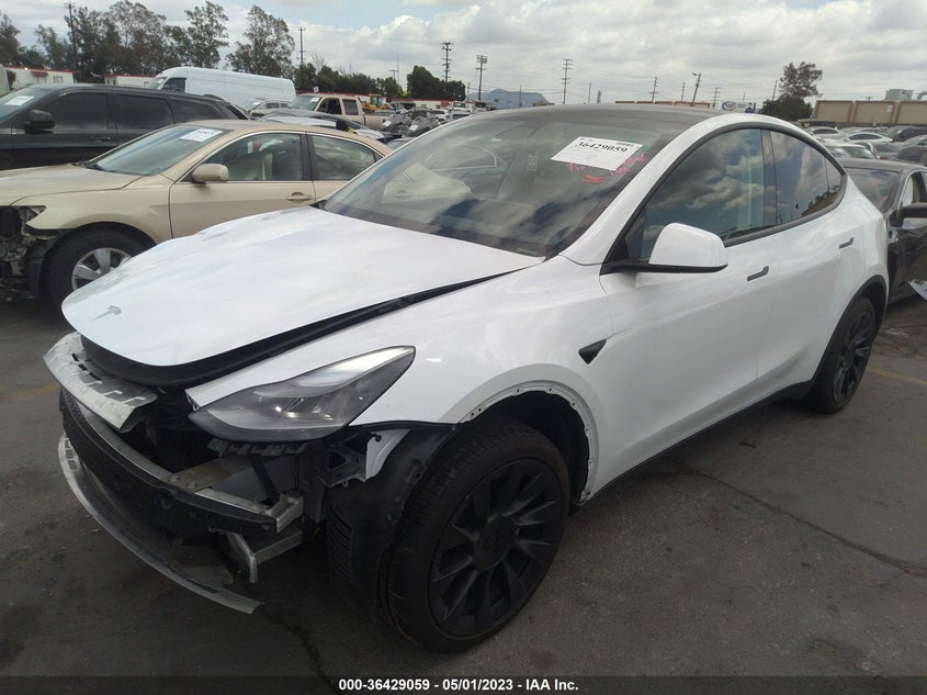 VIN 7SAYGDEE2NF318613 2022 TESLA MODEL Y LONG RANGE
