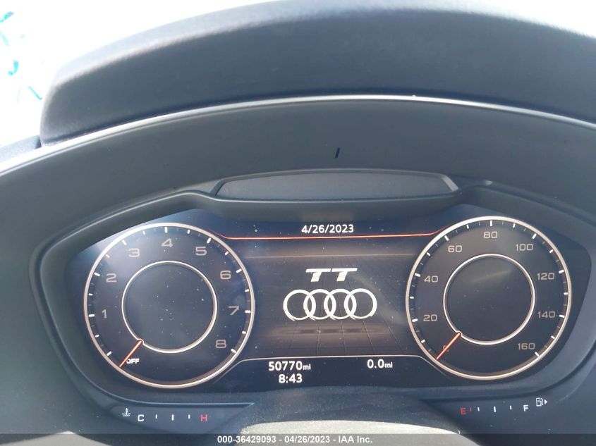 2016 AUDI TT 2.0T TRUC5AFV4G1029194