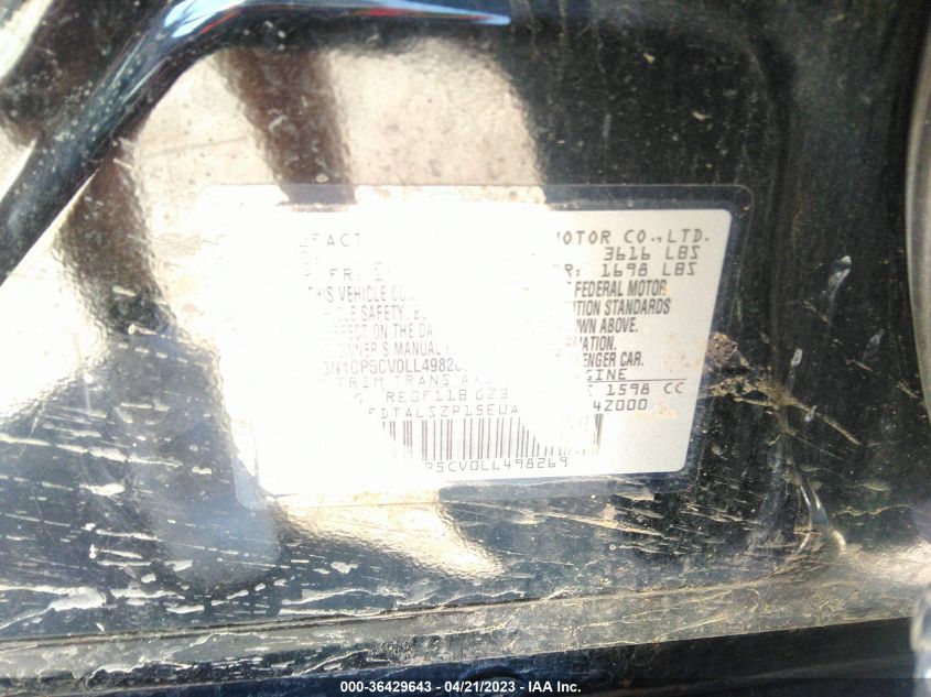 2020 NISSAN KICKS SV - 3N1CP5CV0LL498269