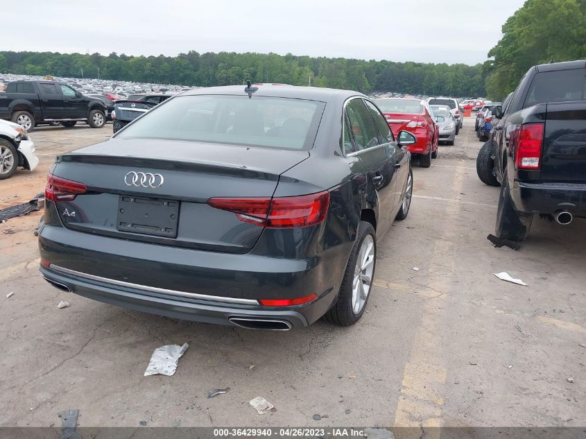 2019 AUDI A4 PREMIUM/TITANIUM PREMIUM - WAUGMAF46KN005855