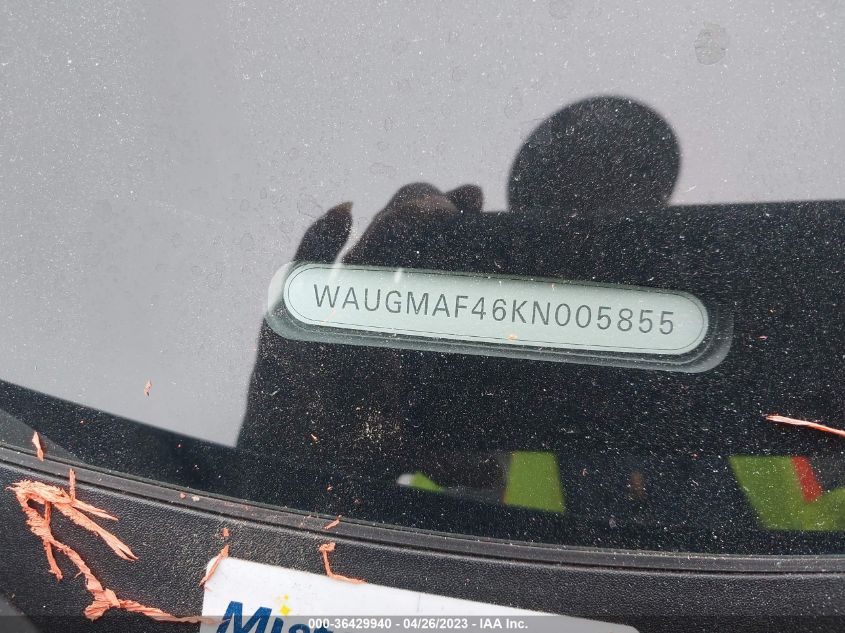 2019 AUDI A4 PREMIUM/TITANIUM PREMIUM - WAUGMAF46KN005855
