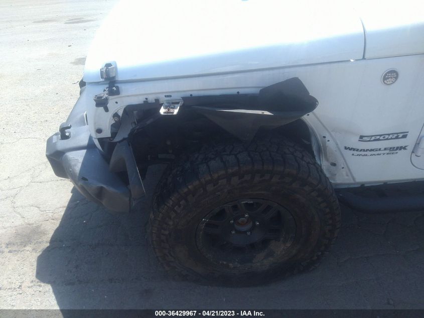 2018 JEEP WRANGLER JK UNLIMITED SPORT 1C4BJWDG3JL829998