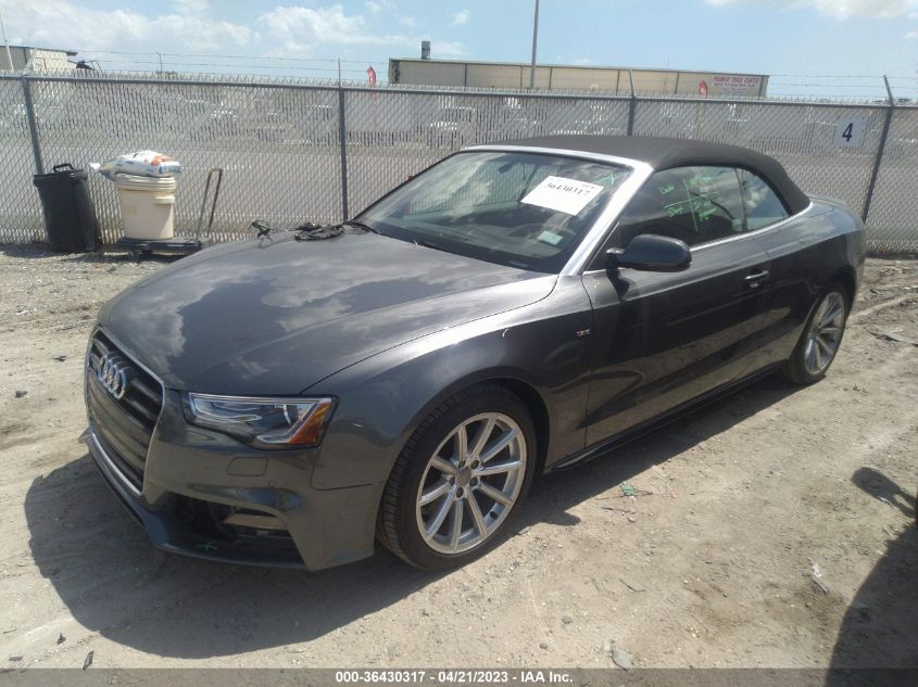 2017 AUDI A5 CABRIOLET SPORT WAUD2AFH6HN004290