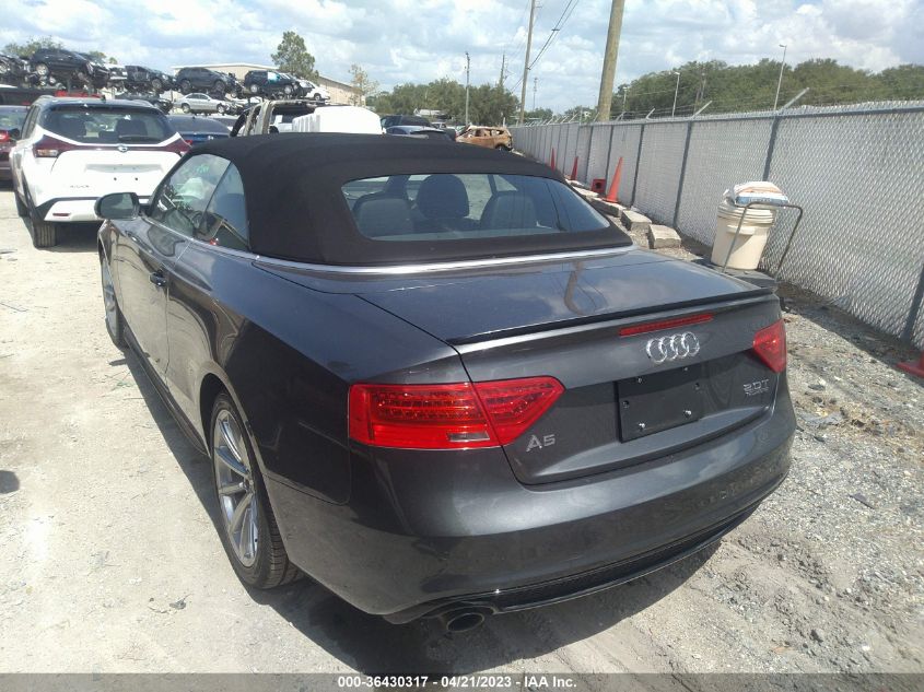 2017 AUDI A5 CABRIOLET SPORT WAUD2AFH6HN004290