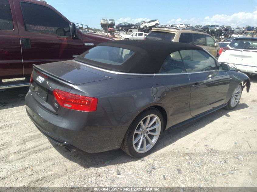 2017 AUDI A5 CABRIOLET SPORT WAUD2AFH6HN004290