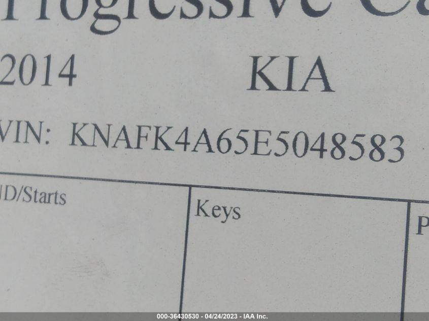 2014 KIA FORTE LX - KNAFK4A65E5048583