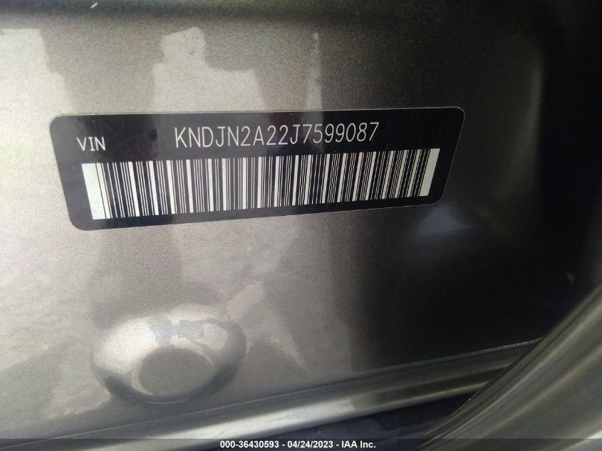 2018 KIA SOUL BASE - KNDJN2A22J7599087