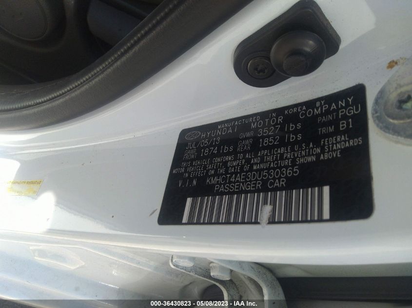 2013 HYUNDAI ACCENT GLS - KMHCT4AE3DU530365