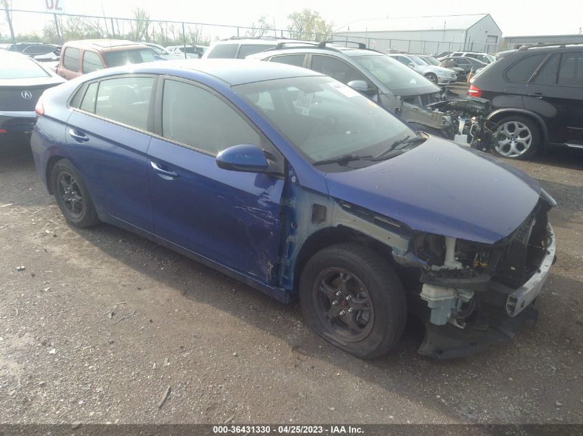 2019 HYUNDAI IONIQ HYBRID BLUE - KMHC65LC3KU165935