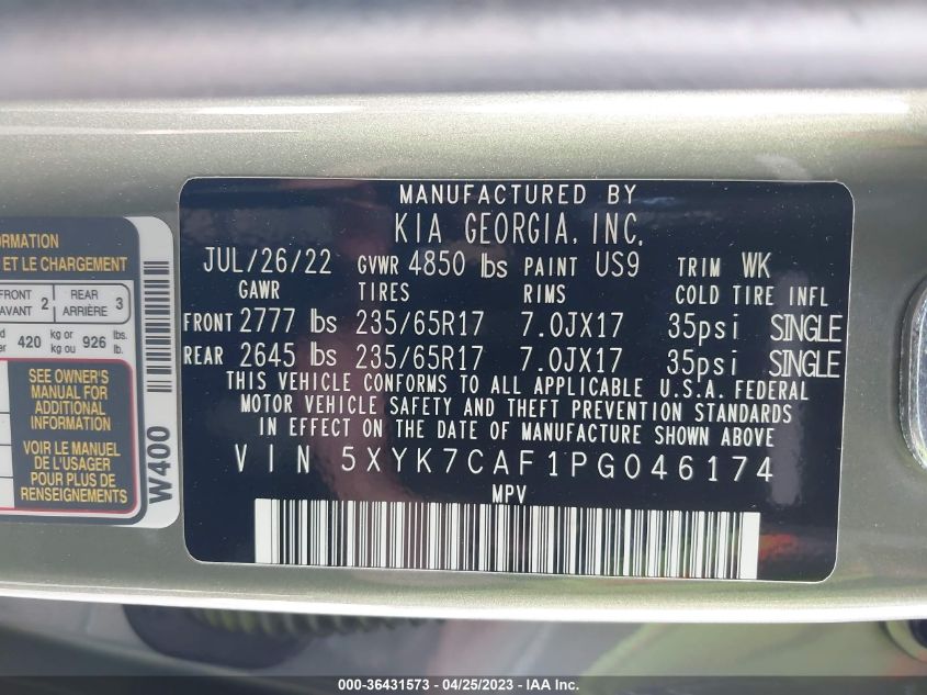 2023 KIA SPORTAGE X-PRO PRESTIGE - 5XYK7CAF1PG046174