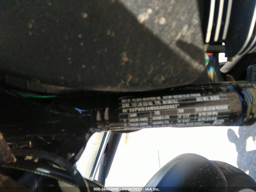 2016 VICTORY MOTORCYCLES HIGH-BALL - 5VPWB36N5G3052937