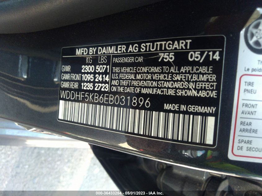 2014 MERCEDES-BENZ E-CLASS E 350 - WDDHF5KB6EB031896