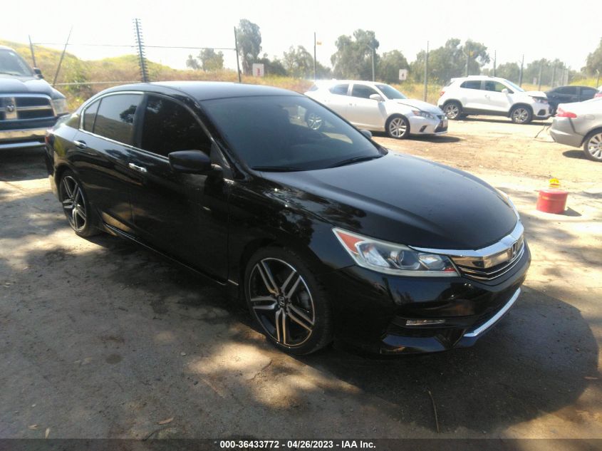 2017 HONDA ACCORD SEDAN SPORT - 1HGCR2F50HA125489