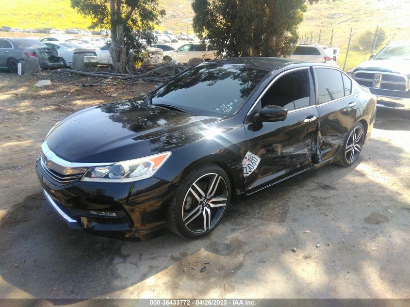 2017 HONDA ACCORD SEDAN SPORT - 1HGCR2F50HA125489