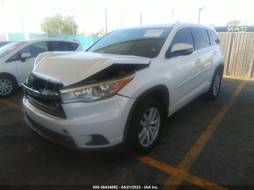 2016 TOYOTA HIGHLANDER LE - 5TDZARFH3GS020076