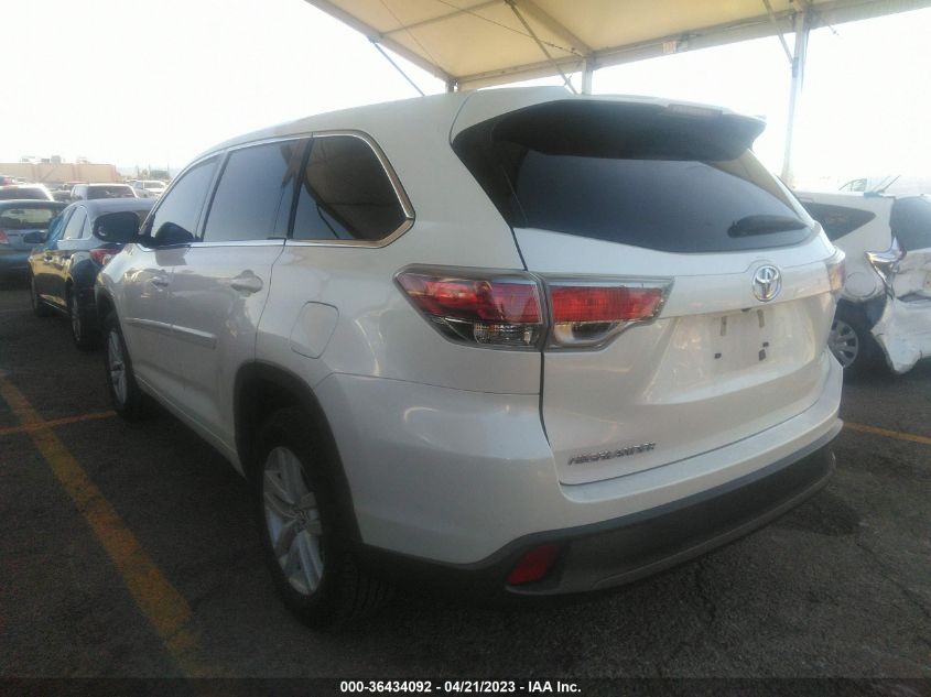 2016 TOYOTA HIGHLANDER LE - 5TDZARFH3GS020076