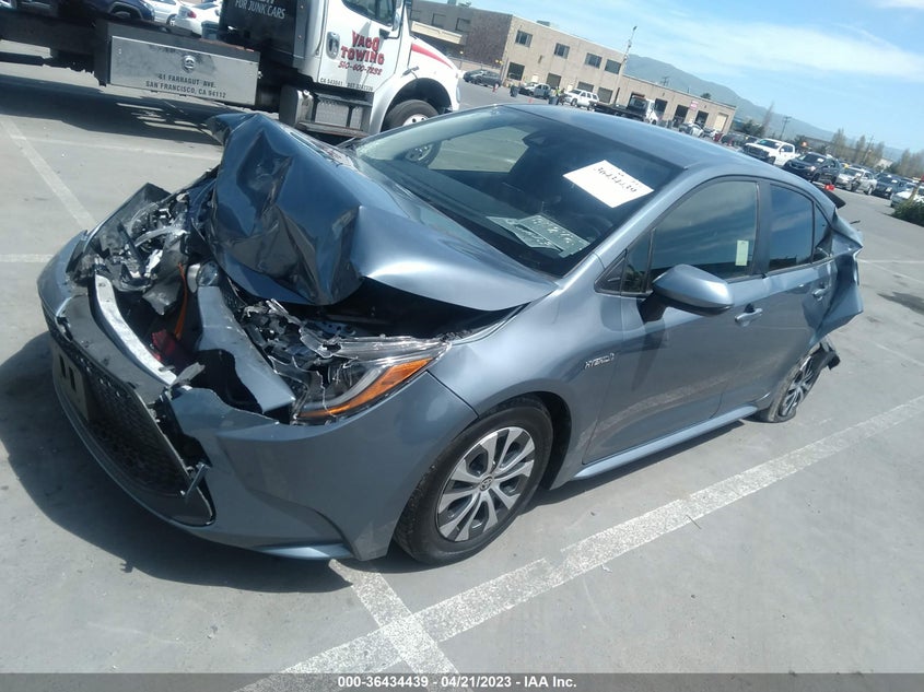 VIN JTDEAMDE7MJ030497 2021 TOYOTA COROLLA HYBRID LE