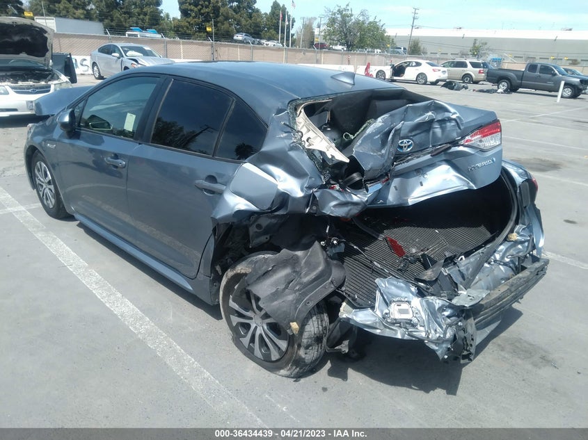 VIN JTDEAMDE7MJ030497 2021 TOYOTA COROLLA HYBRID LE