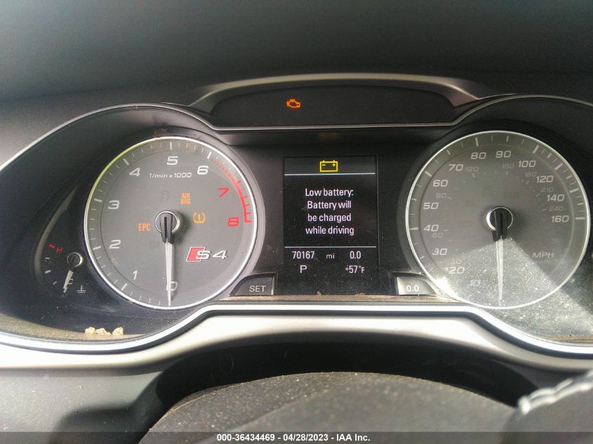 2014 AUDI S4 PREMIUM PLUS - WAUBGAFL9EA072955