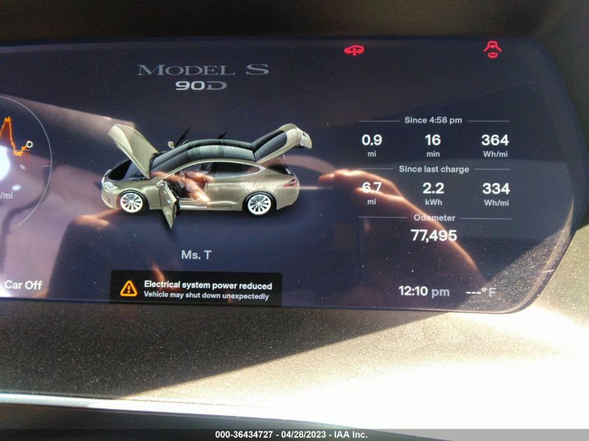 2016 TESLA MODEL S 90D/70D/75D/60D/85D - 5YJSA1E20GF140762