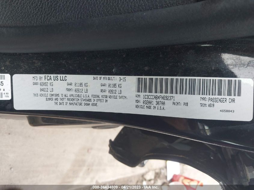 2015 CHRYSLER 200 LIMITED - 1C3CCCABXFN692371