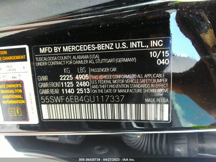 2016 MERCEDES-BENZ C-CLASS C 450 AMG - 55SWF6EB4GU117337