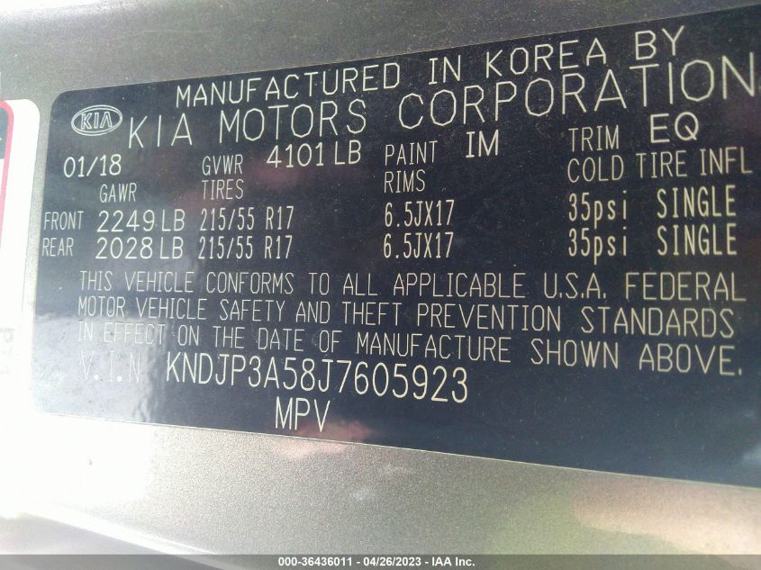 2018 KIA SOUL + - KNDJP3A58J7605923