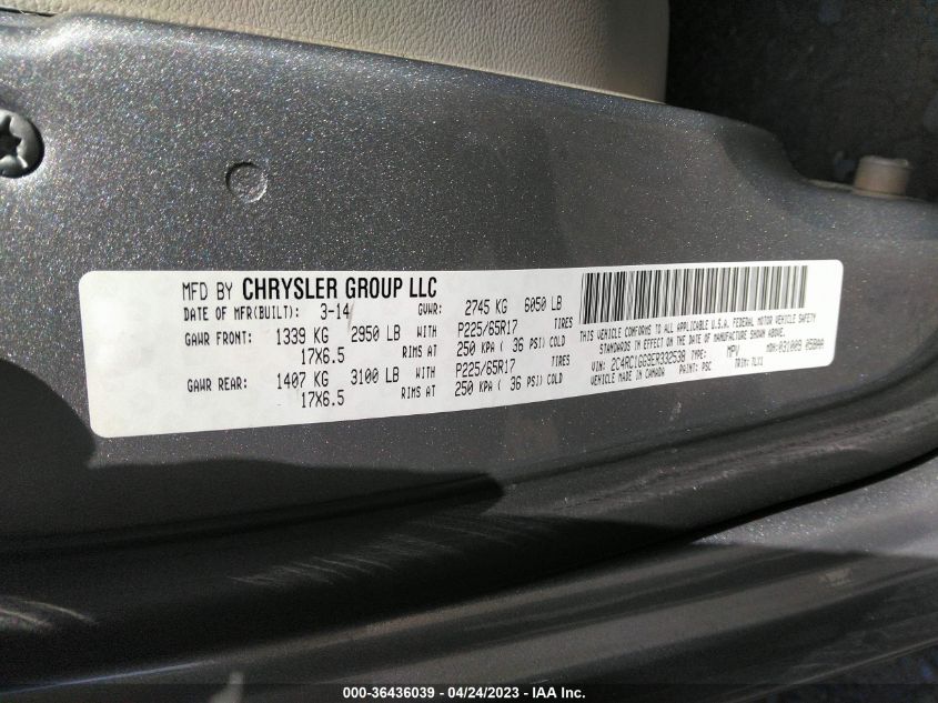 2014 CHRYSLER TOWN & COUNTRY LIMITED - 2C4RC1GG9ER332538