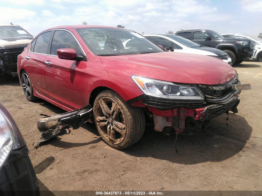 2016 HONDA ACCORD SEDAN SPORT - 1HGCR2F51GA097989